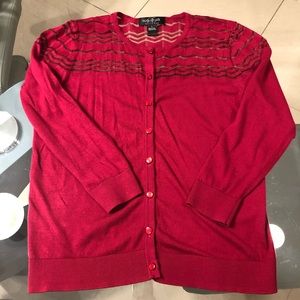 🔴 August Silk women’s cardigan size L